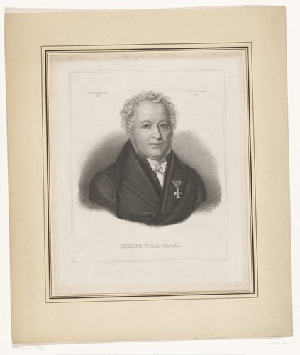 Portret van Christ. Wilh. Nebel by August Brust