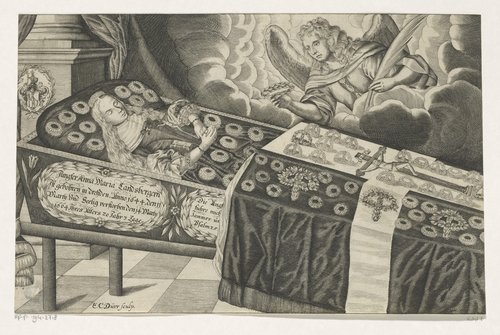 Anna Maria Landsberger op haar doodsbed