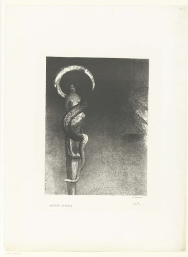 Slangenaureool by Odilon Redon