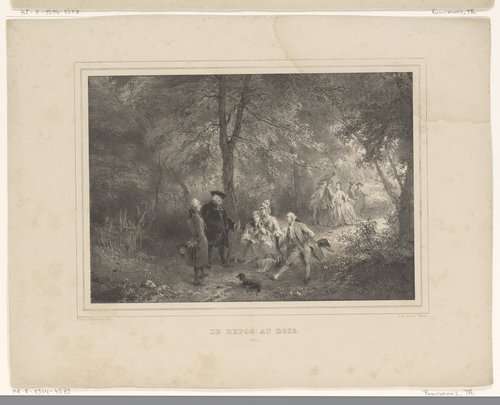 Le repos au bois, 1750