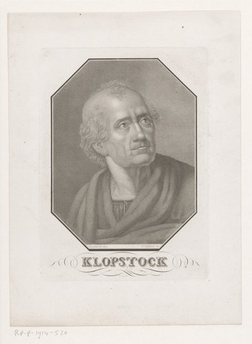 Portret van Friedrich Gottloeb Klopstock