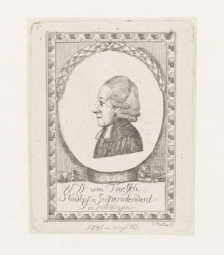 Portret van W.D. von Troelsch