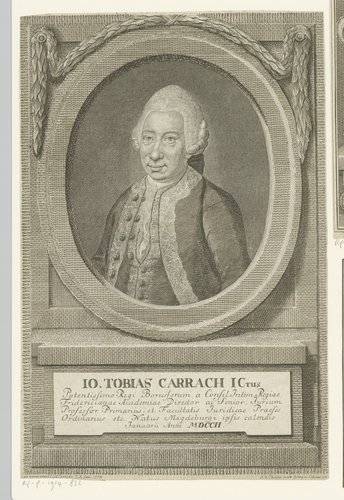 Portret van Johann Tobias Carrach