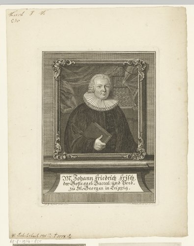Portret van Johann Friedrich Frisch