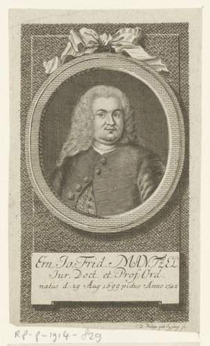 Portret van Ernst Johann Friedrich Mantzel