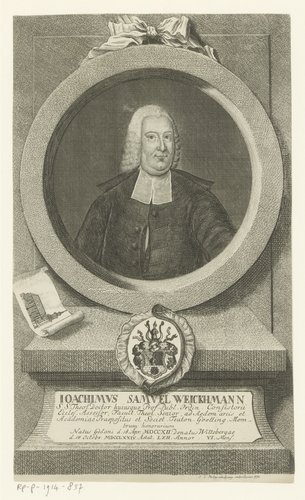 Portret van Joachim Samuel Weickhmann