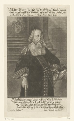 Portret van Johann Georg Günter