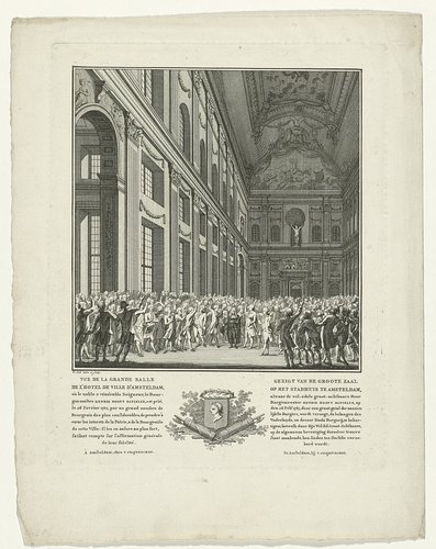 Onderhandelingen tussen burgemeester Hooft en de burgerij in het stadhuis te Amsterdam, 26 februari 1787