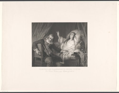 Oliver Cromwell bij het sterfbed van zijn dochter Elizabeth Claypole