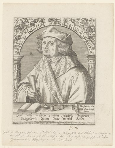 Portret van Johannes Indagine by Robert Boissard