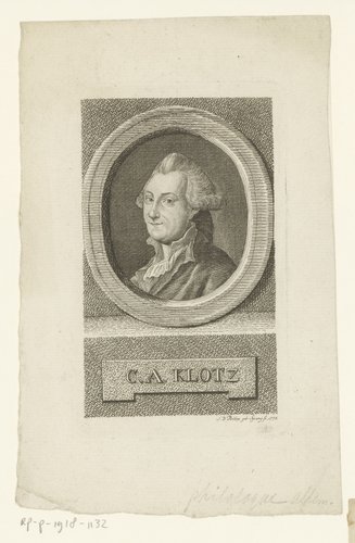 Portret van Christian Adolph Klotz