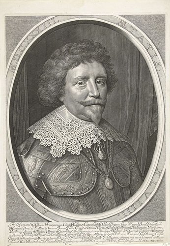 Portret van Frederik Hendrik, prins van Oranje-Nassau op 49-jarige leeftijd