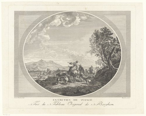 Landschap met reizigers