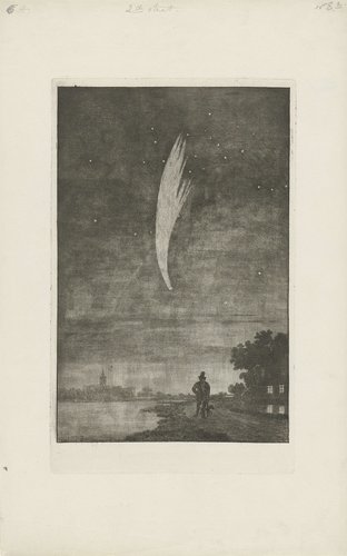 De komeet van Donati, 1858 by Cornelis van der Griendt