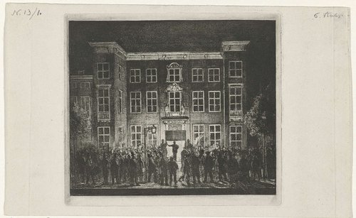 Begrafenis van de Delftsche academie, 30 juni 1864