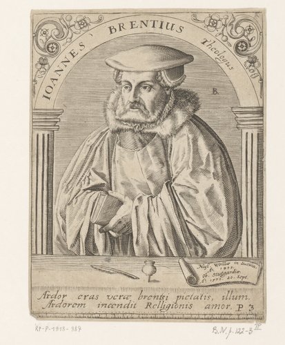 Portret van Johannes Brenz by Robert Boissard