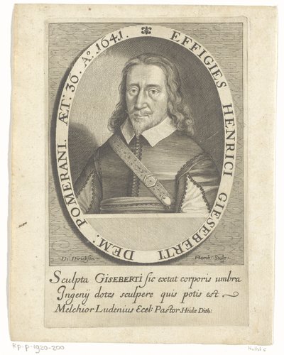 Portret van Heinrich Giesebert op 36-jarige leeftijd