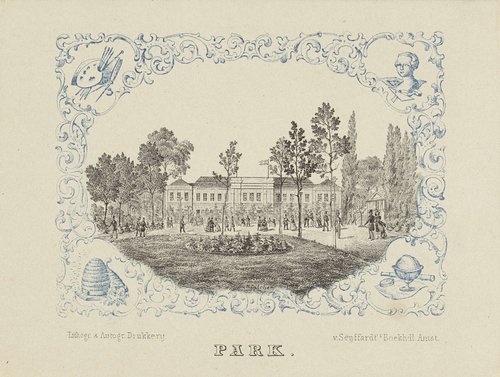 Grasveld in een park