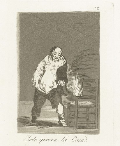 Ysele quema la casa by Francisco de Goya