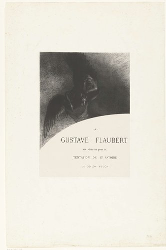 Titelblad met de heilige Antonius en de duivel by Odilon Redon