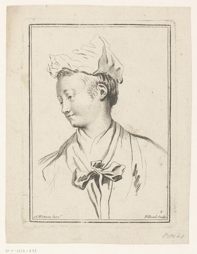 Portret van een onbekende jonge vrouw, gezicht naar links gekeerd