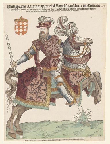 Portret van Filips van Lalaing te paard