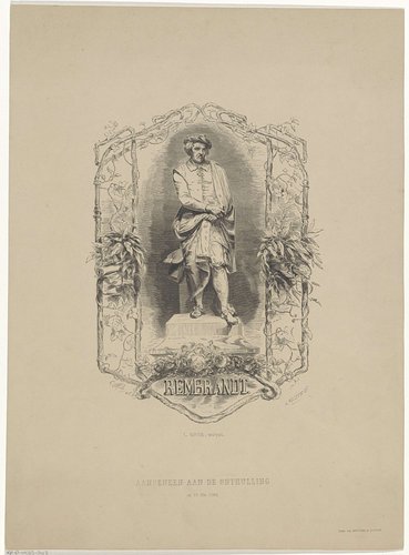 Standbeeld van Rembrandt Harmensz. van Rijn op het Rembrandtplein te Amsterdam