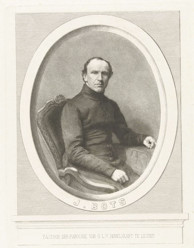 Portret van Pastoor J. Bots by Petrus Johannes Arendzen