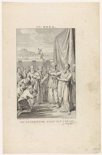 Bloeiende staf van Aäron by Theodoor Koning