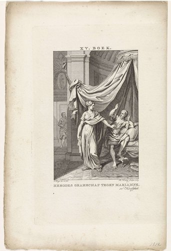 Herodes gramschap tegen Mariamne by Theodoor Koning