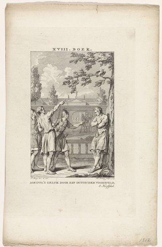 Voorspelling van Agrippa's geluk by Theodoor Koning