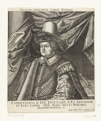 Portret van Christiaan II Keurvorst van Saksen