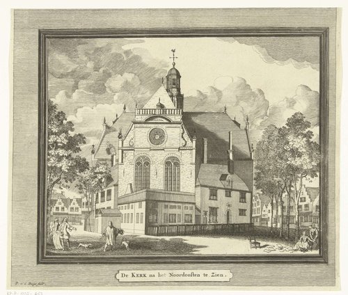 De Kerk na het Noordoosten te Zien by Pieter van den Berge