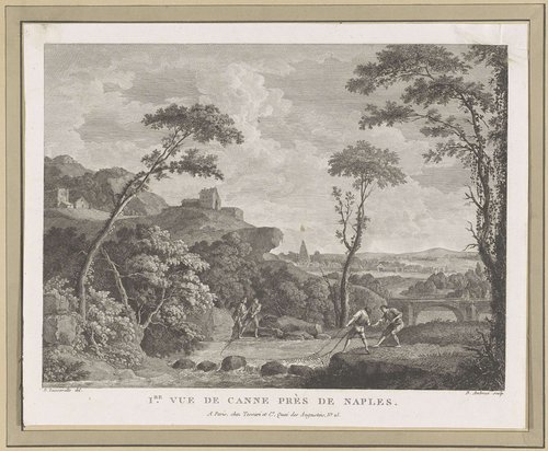 Landschap rond Napels by D. Ambrosi