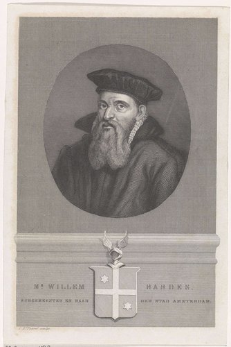 Portret van de Amsterdamse burgemeester Willem Bardes