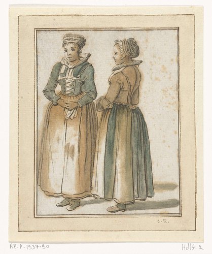 Twee staande vrouwen