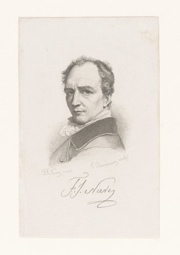 Portret van François Joseph Navez, naar een zelfportret