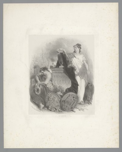 Allegorische compositie ter verheerlijking van Richard Cobden by Célestin François Nanteuil