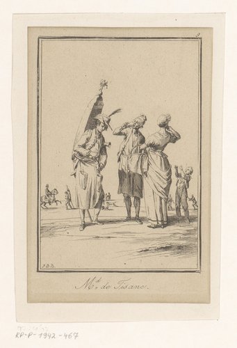 Straatverkopers en dienstverleners