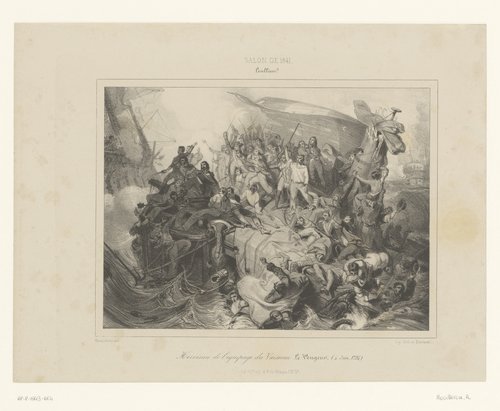 Héroisme de l'équipage du vaisseau Le Vengeur, (4 juin 1794) by Adolphe Mouilleron