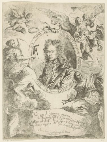 Portret van de architect en schilder Ferdinando Galli da Bibbiena