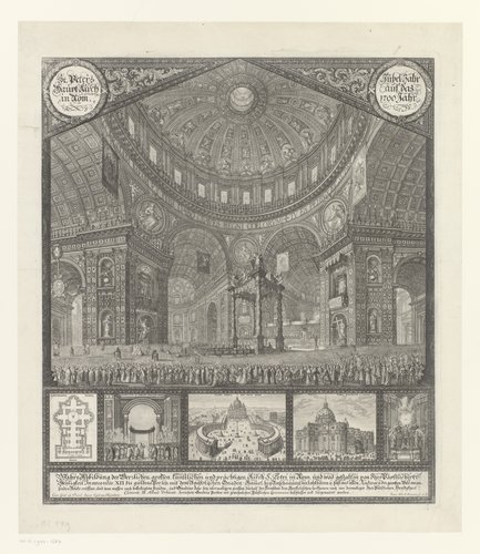 Sint-Pietersbasiliek met zicht op de baldakijn en koepel