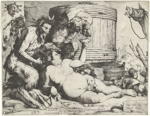 Silenus bij het wijnvat
