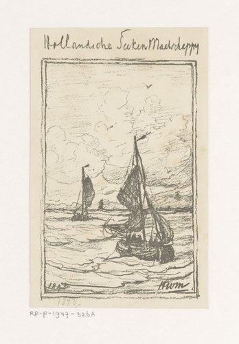 Zeegezicht met vissersboten