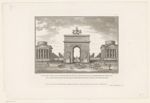 Gezicht op de Arc de Triomphe by Nicolas Chapuis