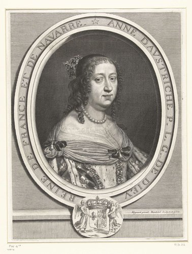 Portret van Anna van Oostenrijk by Robert Nanteuil