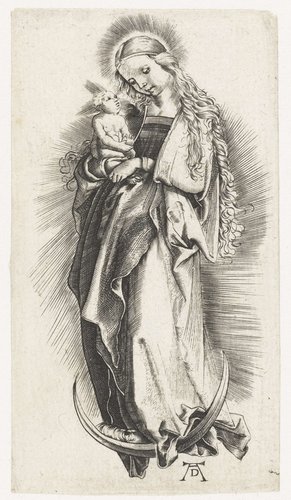 Maria met kind op de maansikkel by anonymous