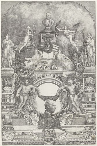Eerbetoon aan Georges Étienne Cartier by Rodolphe Bresdin