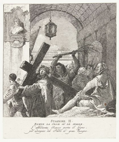 Kruisdraging van Christus by Giovanni Domenico Tiepolo