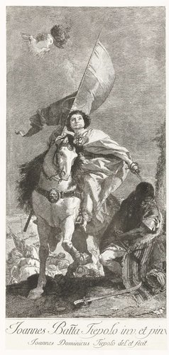 Heilige Jakobus de meerdere op slagveld bij Clavijo by Giovanni Domenico Tiepolo
